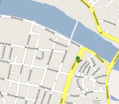 Lageplan der Drogenberatungsstelle Konstanz